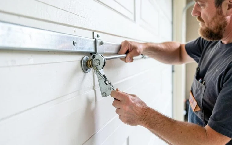 Garage door cable roller and track repair in Orlando FL